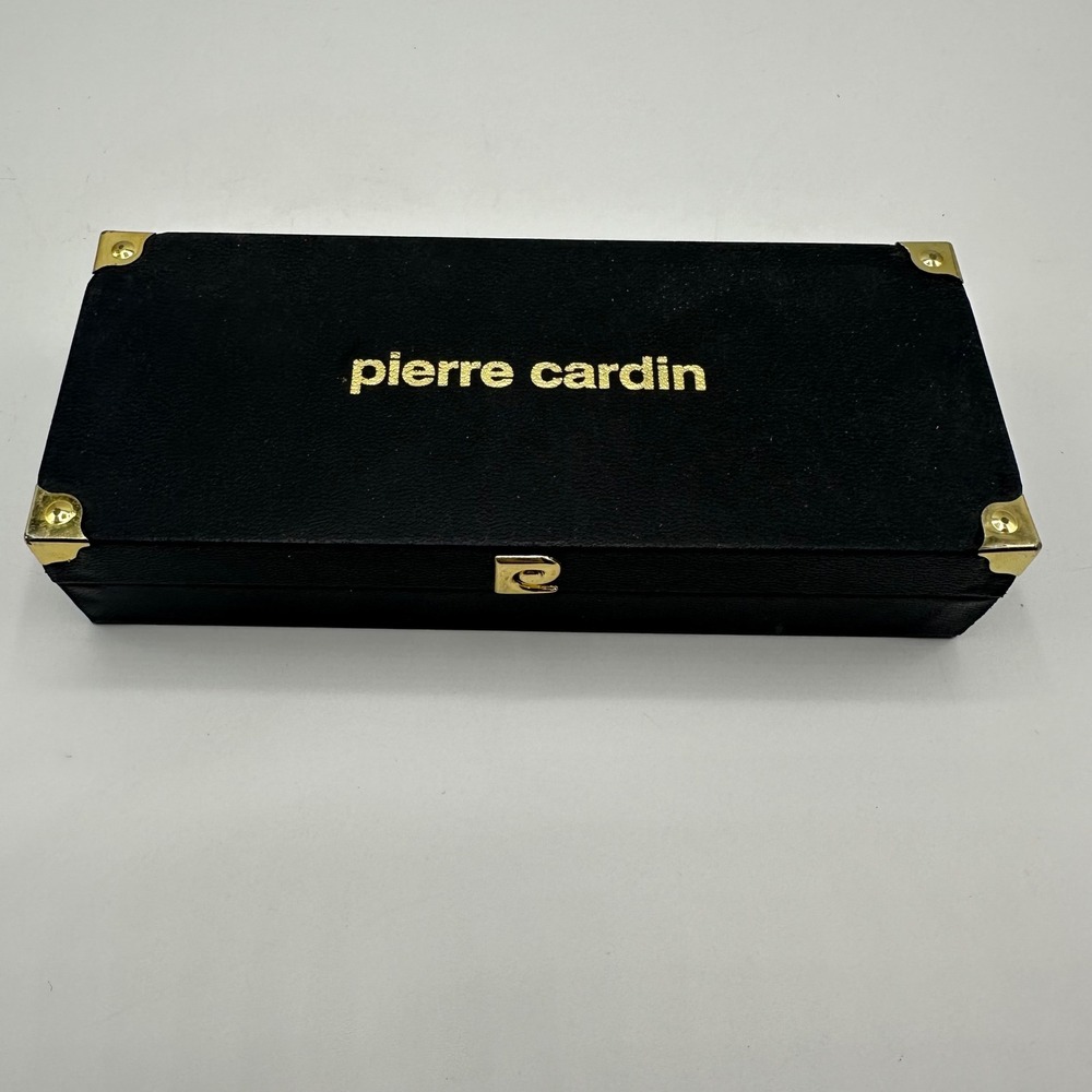 Pierre Cardin Paris New York Pen and Pencil Set Black Silver Tone with Case